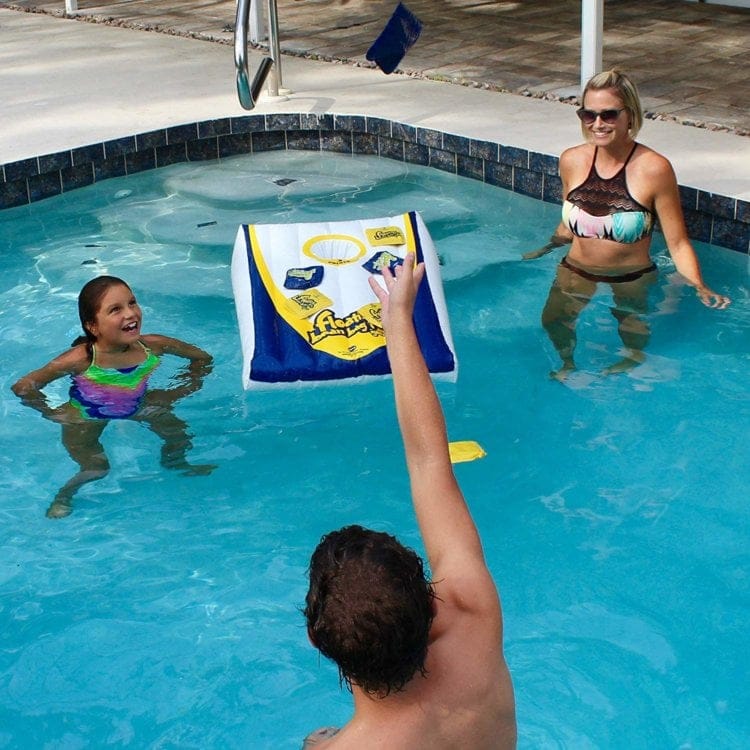 This Floating Cornhole Set Is Your Pool’s New BFF