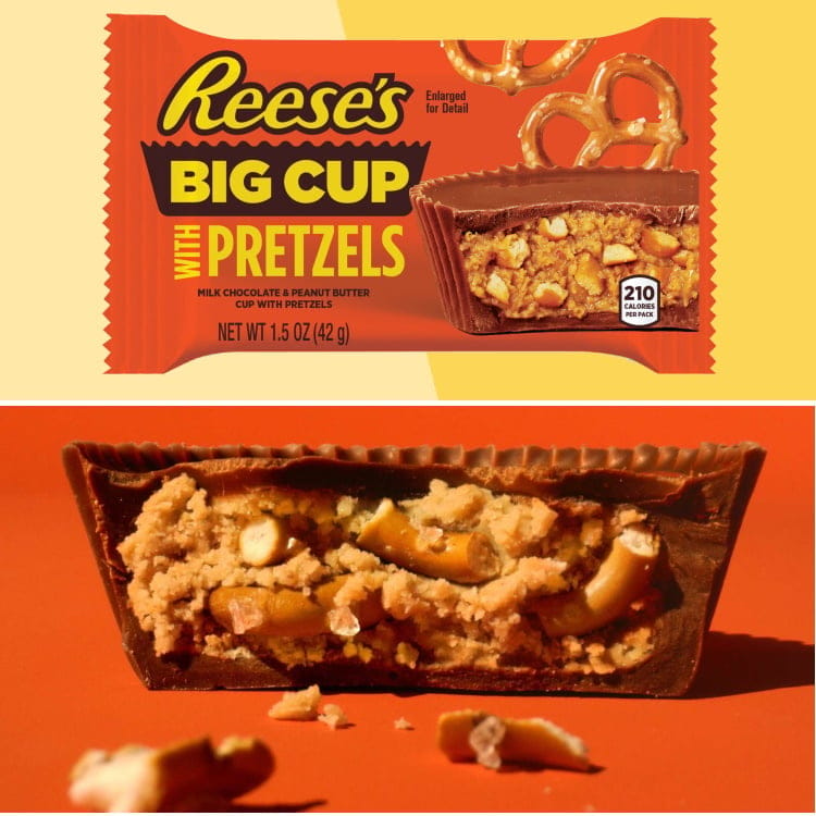 Reese’s Is Releasing Jumbo Pretzel-Stuffed Peanut Butter Cups