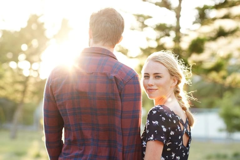 Young couple in the sunshine