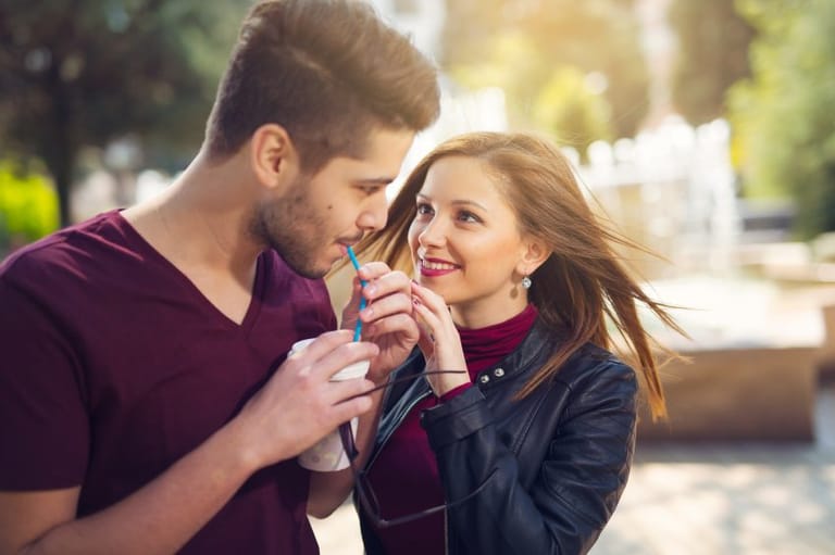 couple drinking coffee together