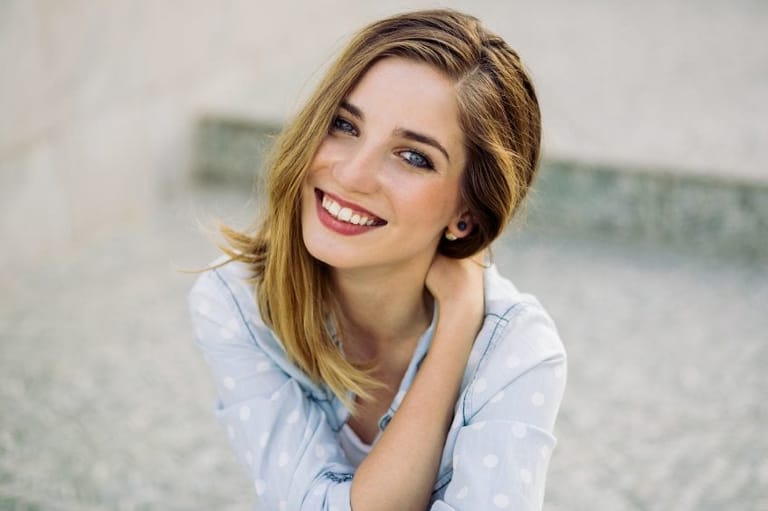 beautiful woman smiling portrait