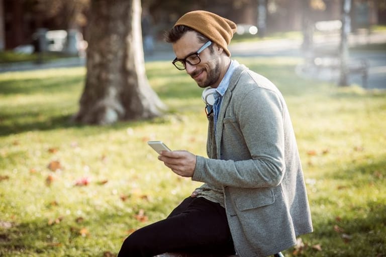 Stylish man on phone