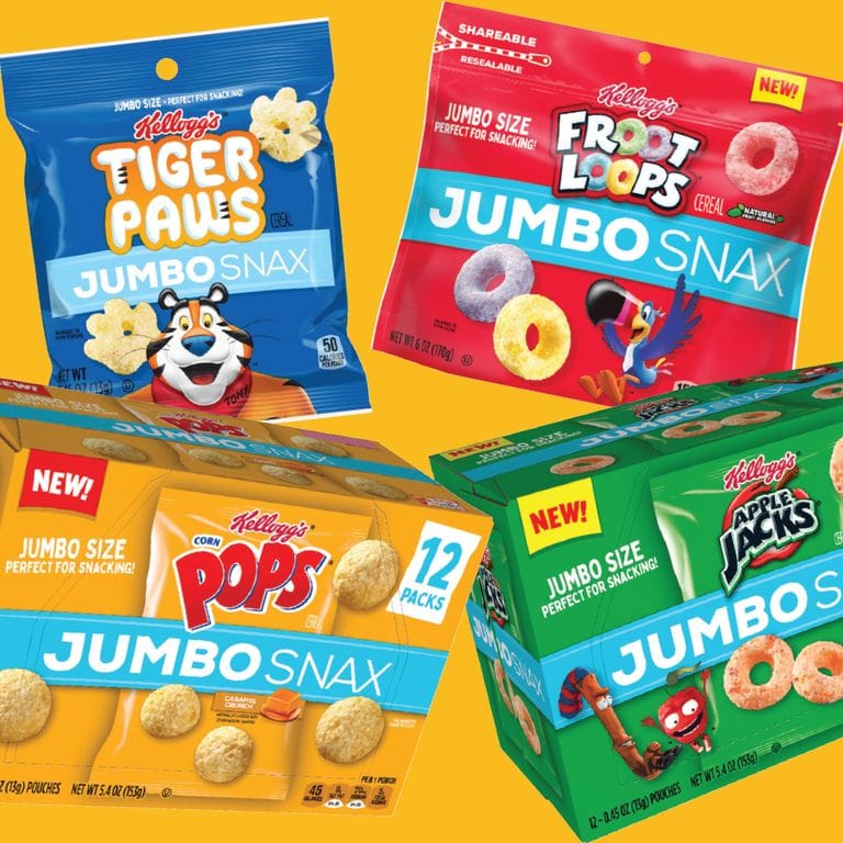 Kellogg’s Is Releasing All Your Favorite Cereal In Jumbo Snax Packs