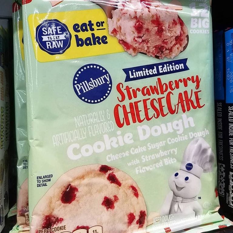 Pillsbury’s New Strawberry Cheesecake Cookie Dough Can Be Eaten Straight From The Package