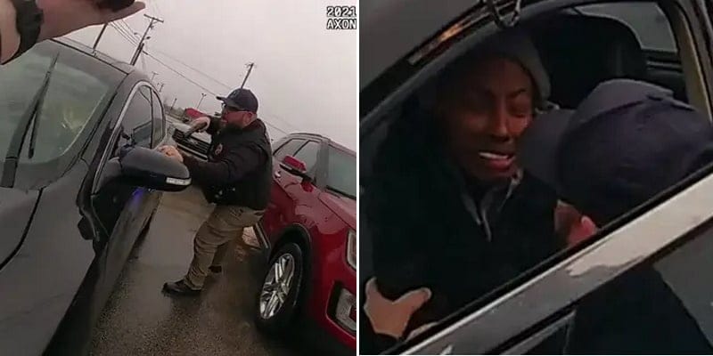 Police Chase Ends With Cop Hugging Scared Driver After Drawing Gun