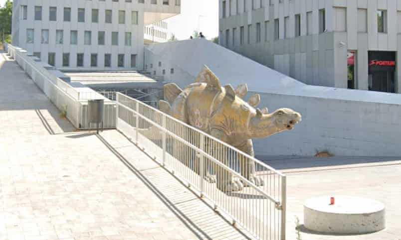 Missing Man Found Dead Inside Giant Dinosaur Sculpture In Busy City Center
