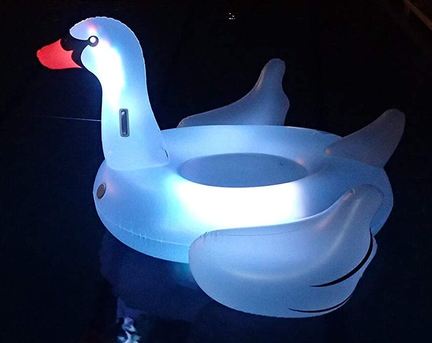 This Light-Up Swan Pool Float Will Take Your Pool Parties To The Next Level