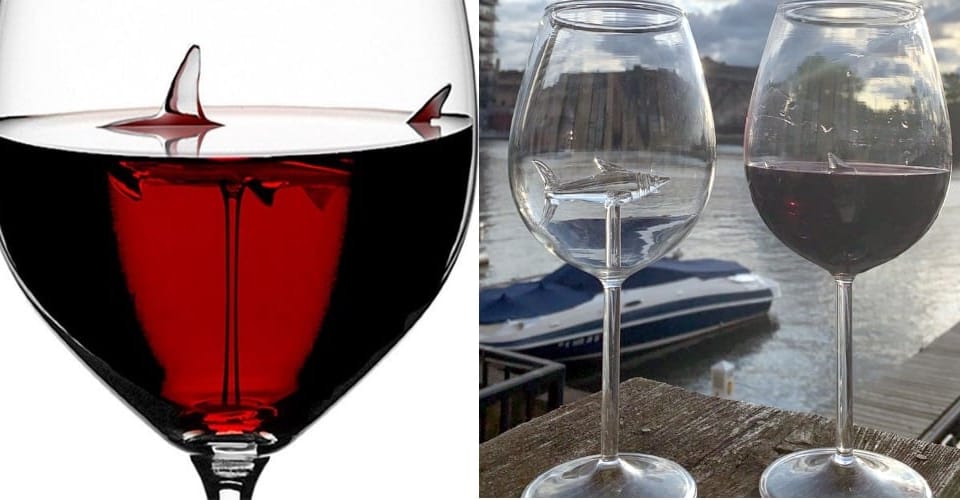 shark wine glass