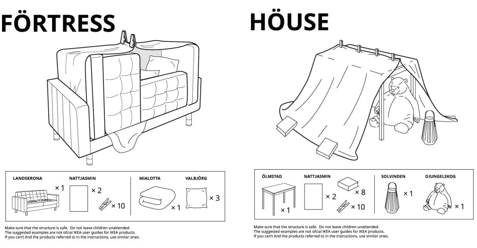 ikea furniture fort