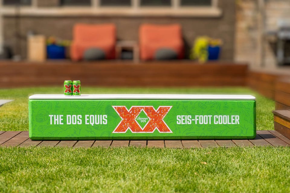 dos equis seis-foot cooler