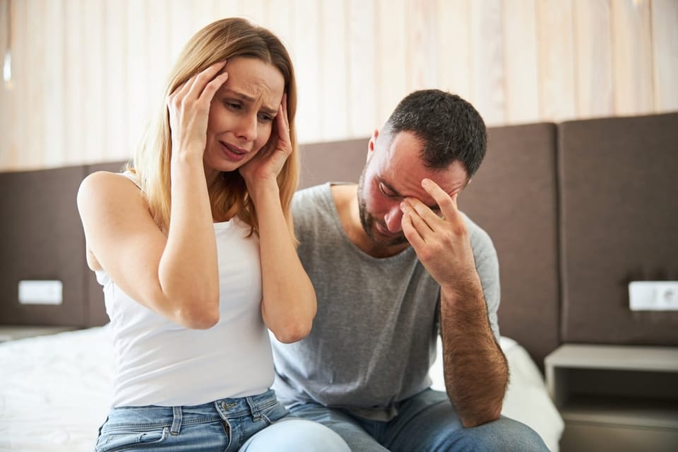 Young couple arguing.