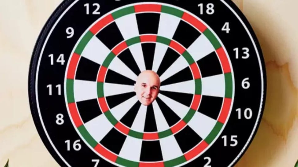 You Can Now Get A Dart Board With Your Mortal Enemy’s Face On It