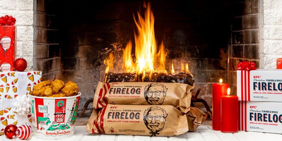 KFC Just Released A Fireplace Log That Smells Exactly Like Fried Chicken