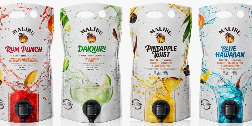 These Malibu Mixed Drink Pouches Will Be The Ultimate Boozy Drink Of Summer
