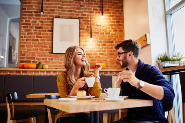 couple having a coffee date