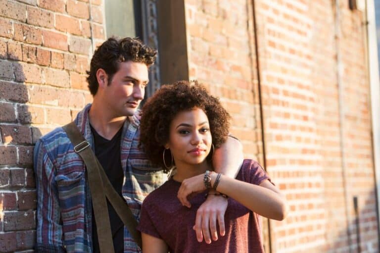 Young interracial couple
