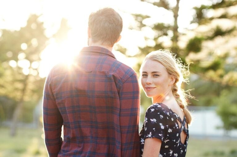 Young couple in the sunshine