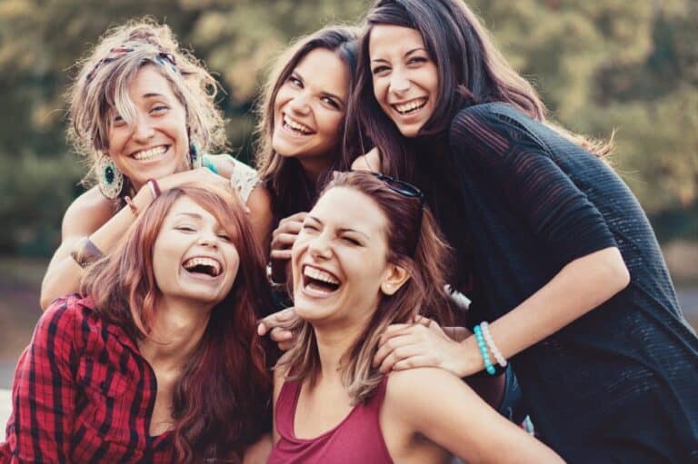 Group of friends laughing