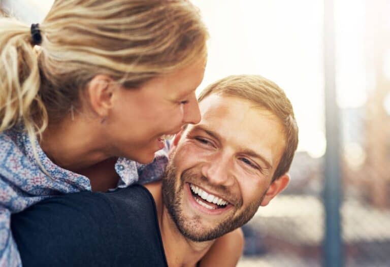 Loving couple close up