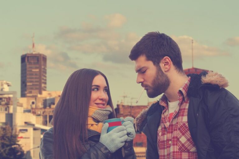 couple outside cold weather