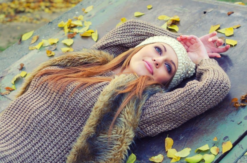 Beautiful girl relaxing in the nature