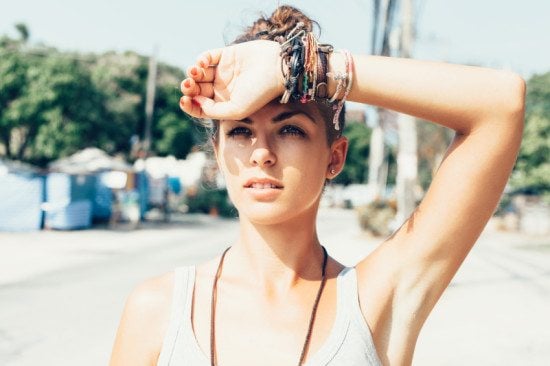hipster woman in the sunshine