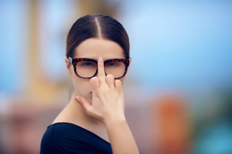 woman glasses middle finger