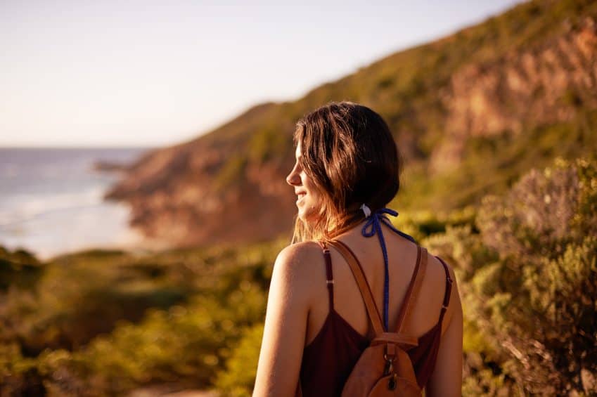 woman sun beach