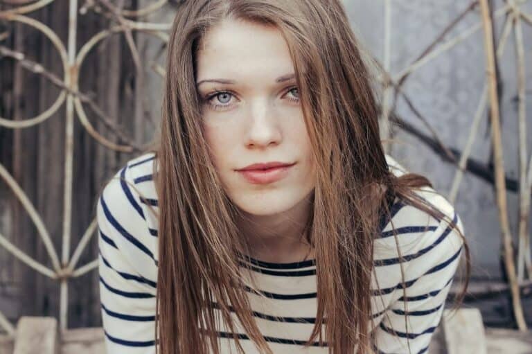 woman long hair portrait