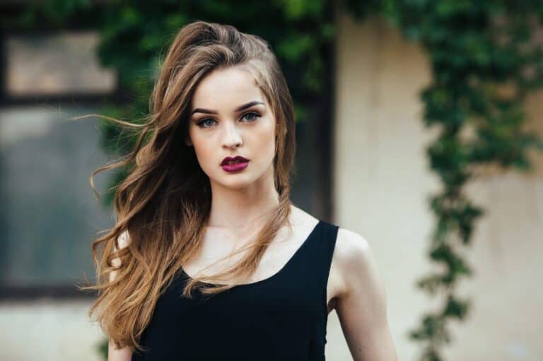 woman serious beautiful