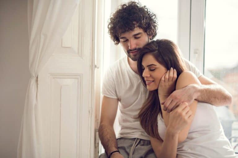 couple close affection