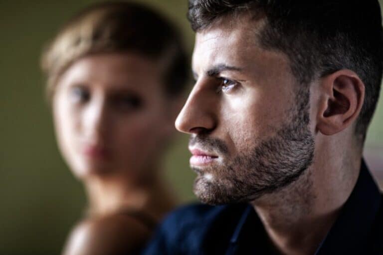 Unhappy couple.