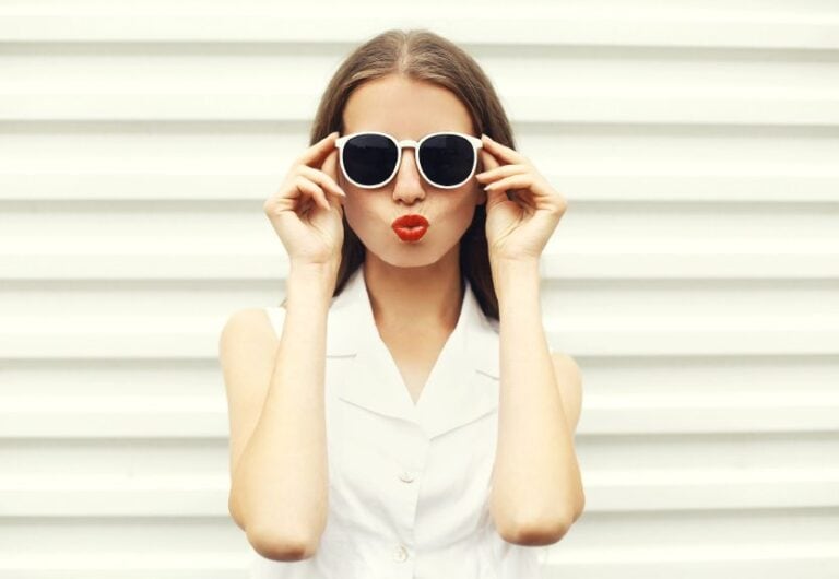 woman beautiful sunglasses