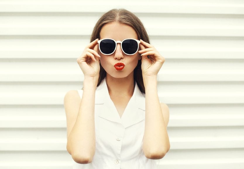 woman beautiful sunglasses