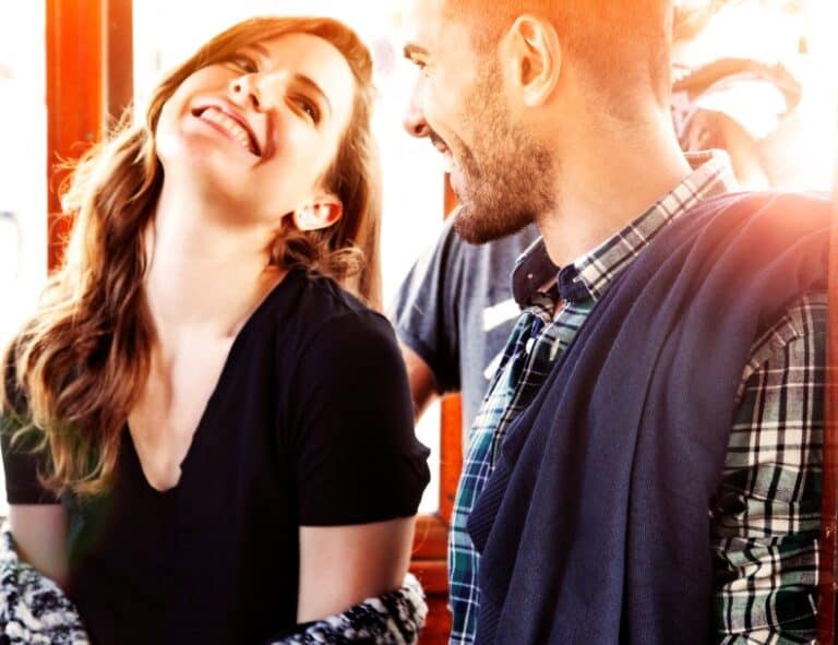 Loving couple laughing
