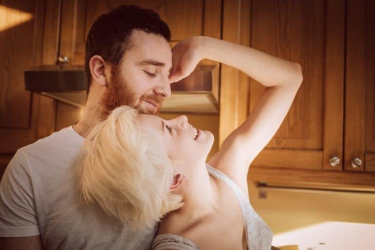 Young couple in love morning