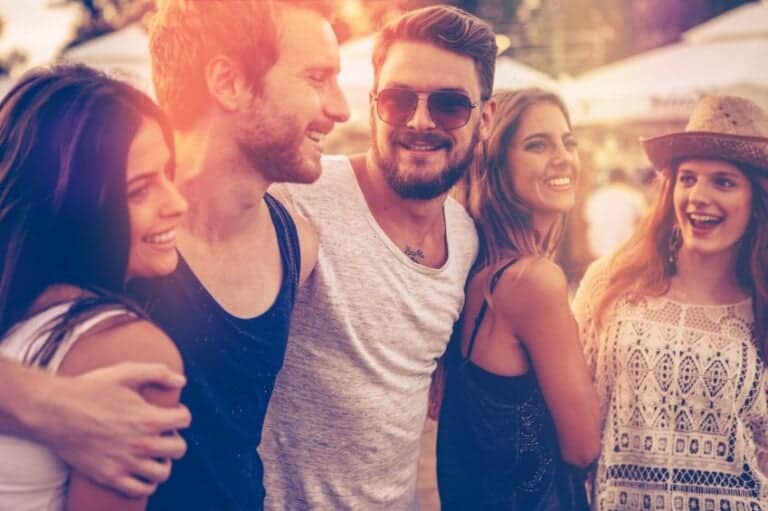 Group of friends hanging out.