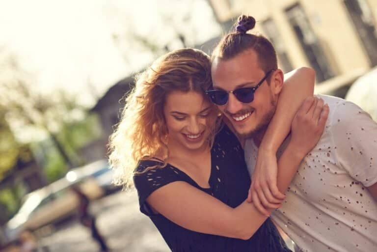 Young hipster couple outdoors