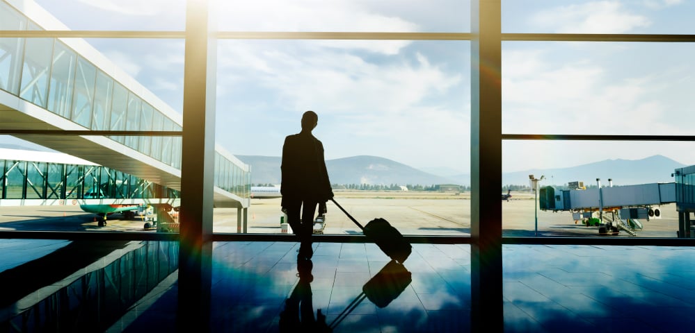 Woman at the airport.