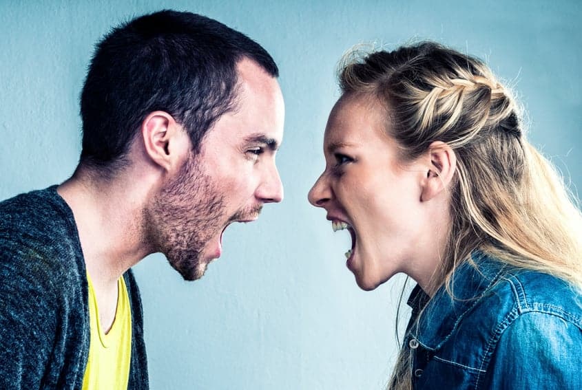 couple yelling arguing fighting