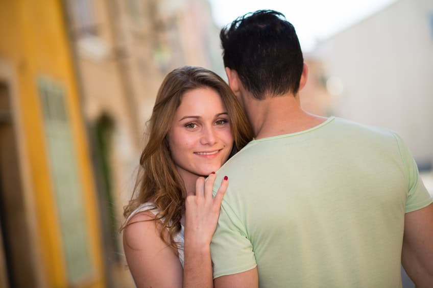 happy and lovely young couple on holiday