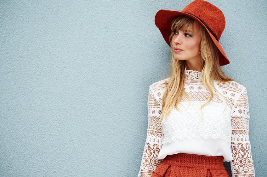 woman hat attitude pretty fashion