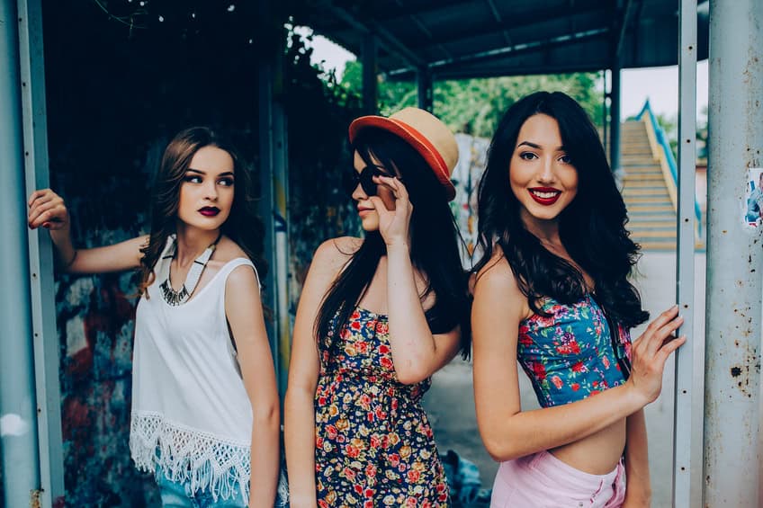 strong women friends portrait