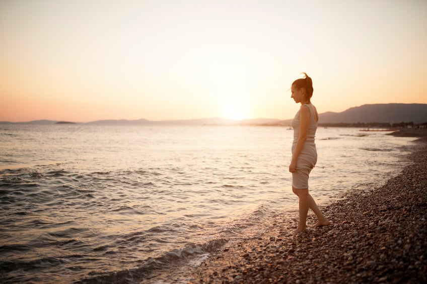 Young woman relaxation at beach