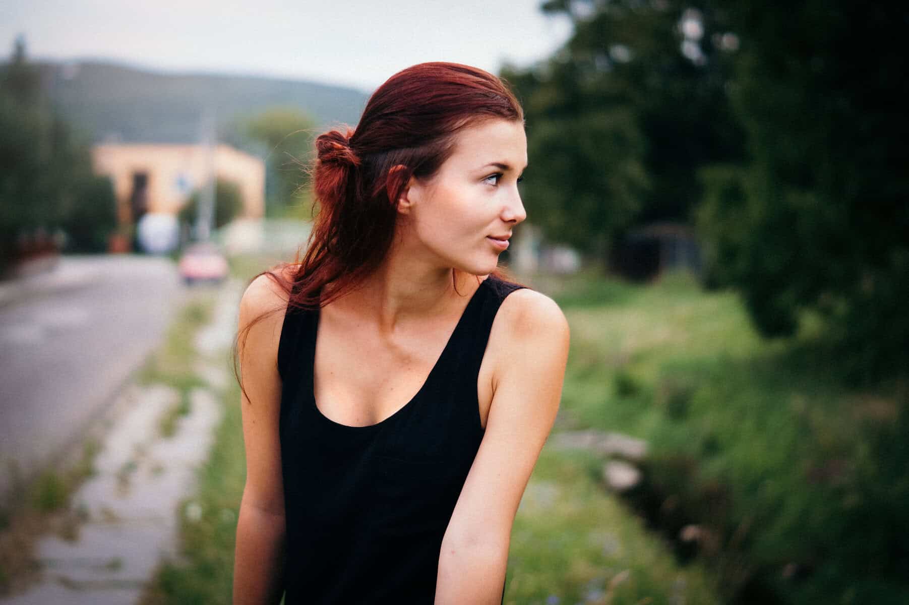 woman street portrait city