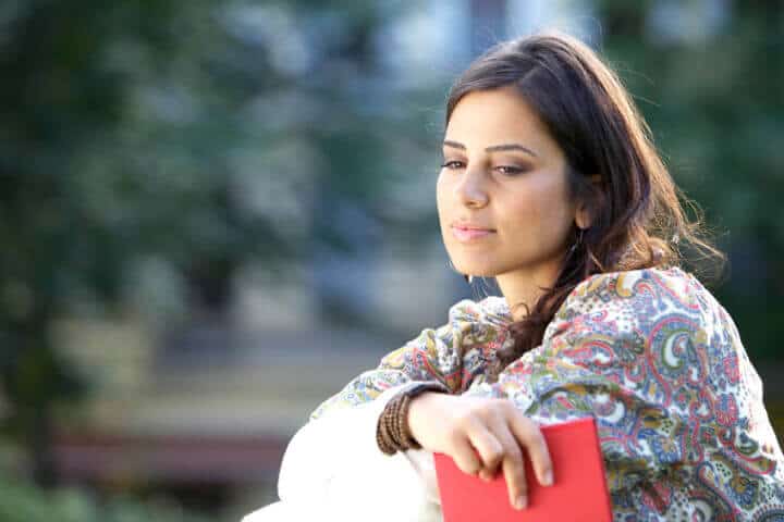 woman thinking outside
