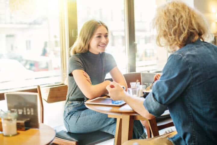 couple coffee shop date