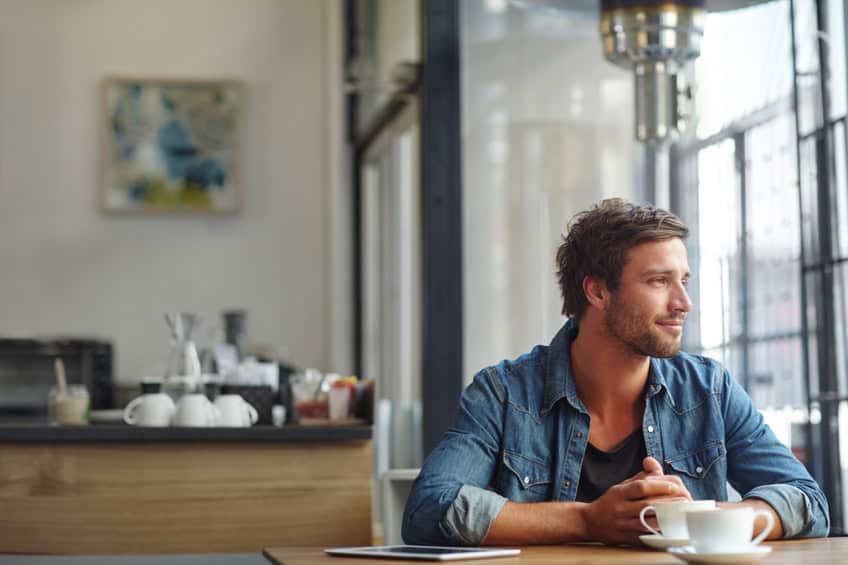 Contemplating things over coffee