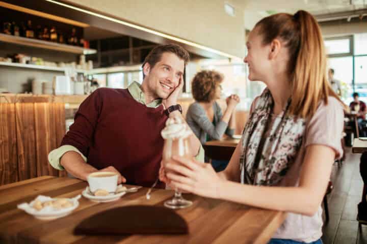 Close up of a happy couple enjoying time together