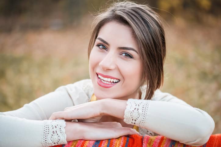 woman happy portrait smile